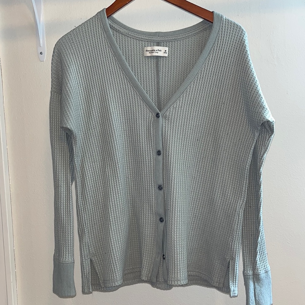Abercrombie super soft cozy waffle knit cardigan